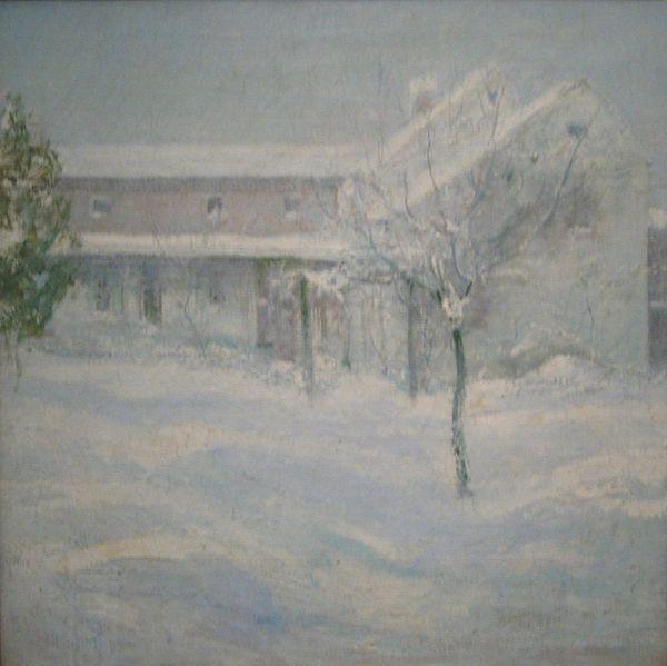 John Henry Twachtman Old Holley House, Cos Cob China oil painting art